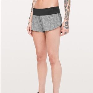 Lululemon Grey 2.5” speed up shorts